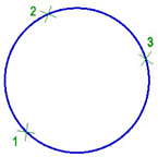 CAD software Circle by Three Points 7