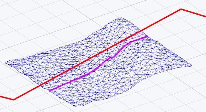 CAD software Project a Line onto a Mesh 7