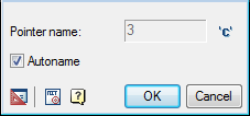 CAD software Orientation mark for construction line 7