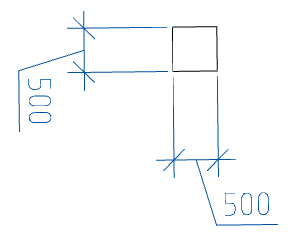 CAD software Symmetrical rectangle 7