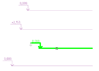 CAD drawing Recalculate level marks 8