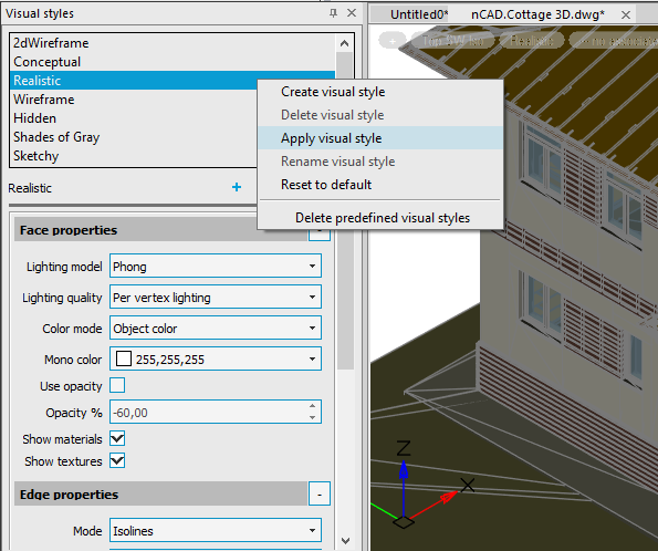 CAD software Visual Styles Editor 7