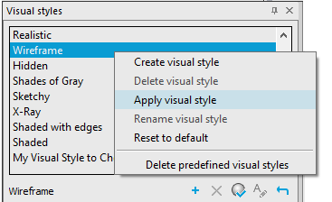 CAD drawing Visual Styles Editor 8