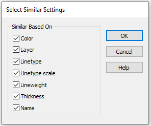 CAD software Select Similar Objects 7