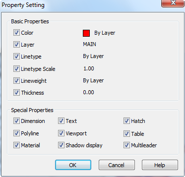 CAD software Copy of Objects Properties 7