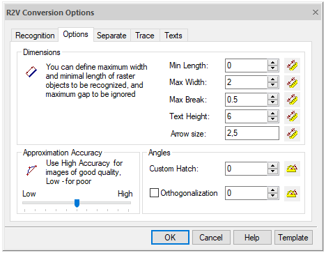 CAD drafting Options Tab 0