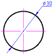 CAD software Diameter Dimensioning 10