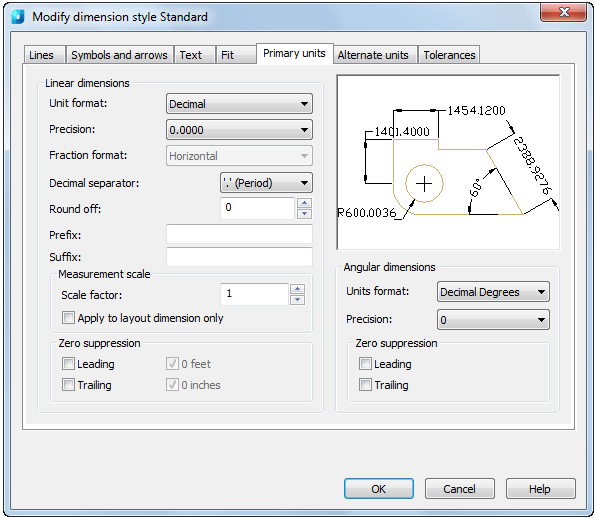 CAD software Modify a Dimension Style 37
