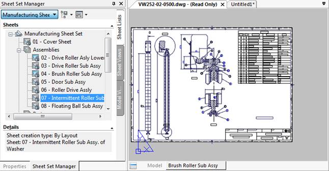 CAD drafting Sheet Set Manager Functional Bar 9