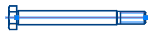 CAD software Selected and allotted object 1
