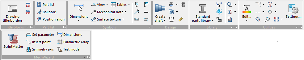 CAD drafting Menu 0