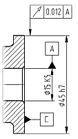 CAD drawing Feature control frame 35