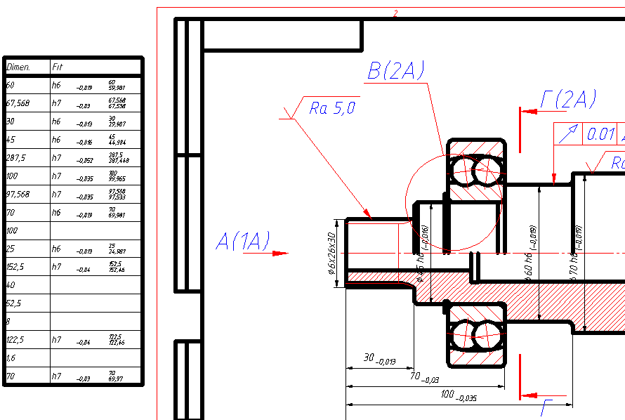 CAD drafting Fit list 3
