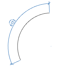 CAD software Arc length dimension 10