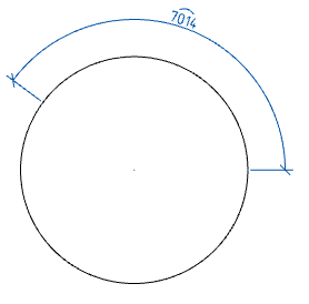 CAD drawing Arc length dimension 11