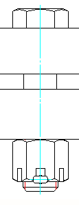 CAD drafting Threaded fastening 33