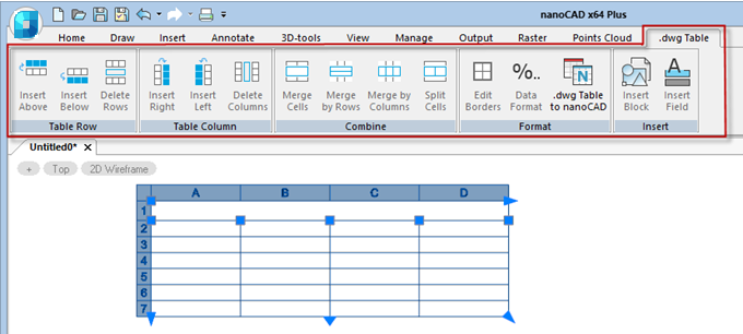 CAD drawing Interface. Ribbon 8