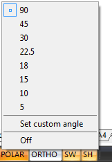 CAD drawing Interface. Context Menu 2