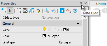 CAD software Interface. Properties Bar 7