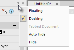 CAD drawing Interface. Properties Bar 8