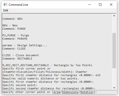 CAD software Command Line 7