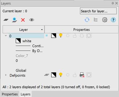 CAD software Layers Functional Bar 10