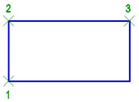 CAD software Rectangle by Three Points 7