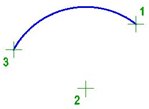 CAD software Arc by Start, Center and End 7