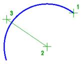 CAD software Arc by Start, Center and Angle 7