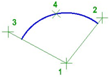 CAD software Arc by Center, Angles and Radius 7