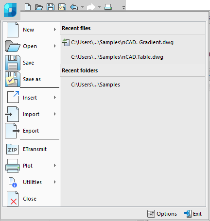 CAD software SETTINGS 31