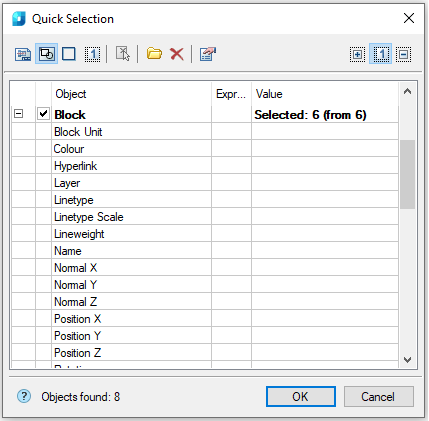 CAD drafting Quick selection of objects 24