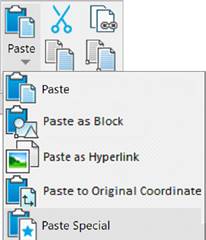 CAD drafting Copying and Insertion of Objects Using Clipboard 0