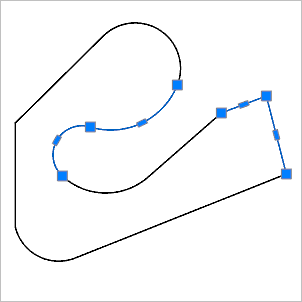 CAD drafting Edit Polyline Segments 0