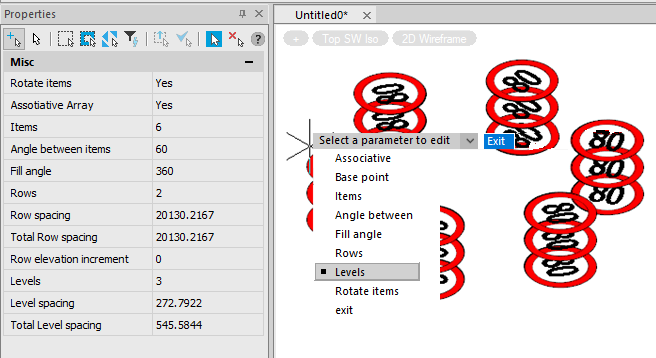 CAD drawing Polar Array 8