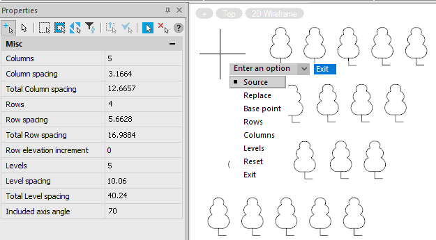 CAD drawing Edit Array 8