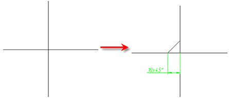 CAD drawing Chamfer 20