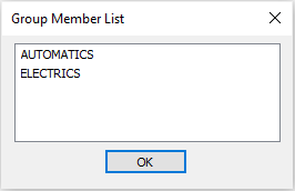 CAD software Object Grouping Dialog 16