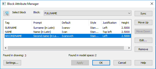 CAD drafting Block Attribute Manager 6