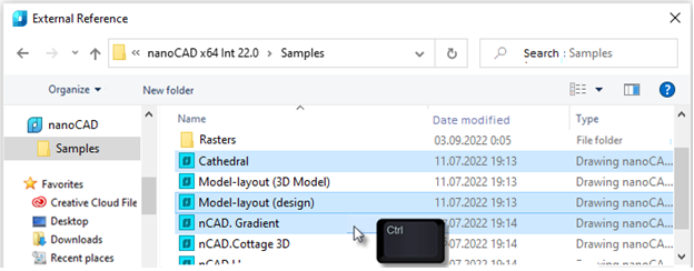 CAD software Insert External Reference 7