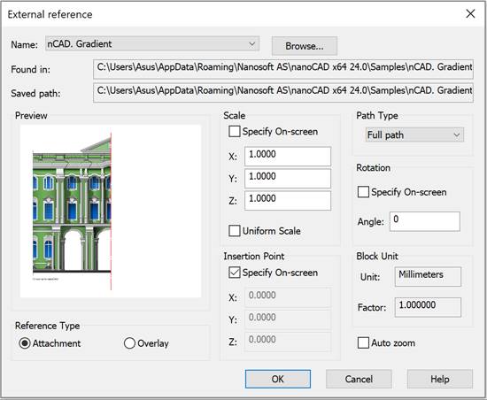 CAD drawing Insert External Reference 8