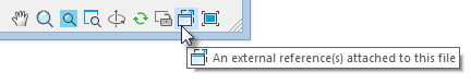 CAD drafting External References Notification 0