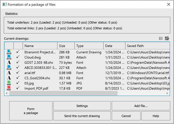 CAD drafting Create Transmittal Package 6