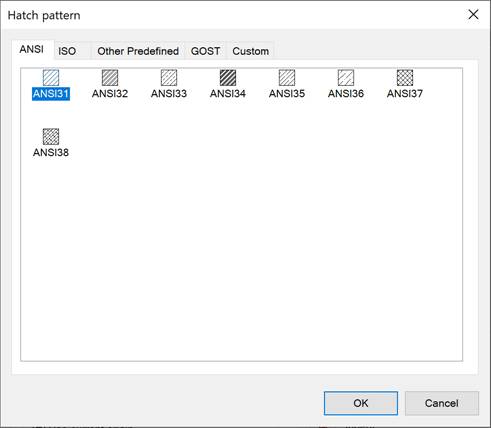 CAD drawing Hatch Dialog Box 2