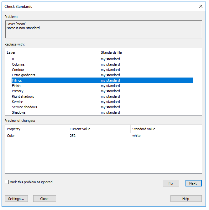 CAD software WORKING WITH STANDARD ELEMENTS 7