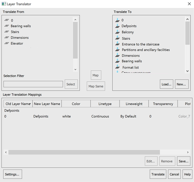 CAD software Layer Translator 7