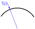 CAD software Radial Dimensioning 13