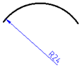 CAD drawing Radial Dimensioning 14