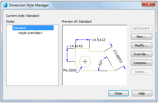 CAD drawing Dimension styles 11