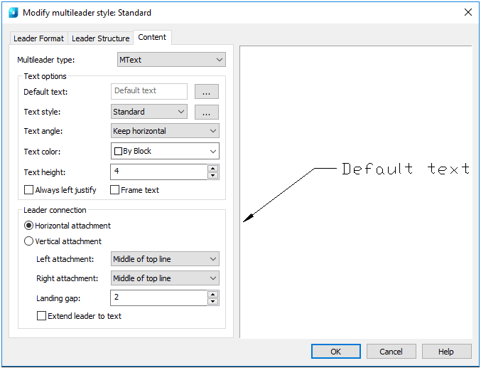 CAD software Multileader Style Manager 10